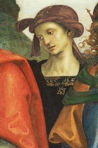 Jeremia, detalj från Helige Fader med profeter och sibyllor av Pietro Perugino