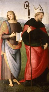 S:t Johannes evangelisten och St. Augustinus av Hippo, c.1502-21 av Pietro Perugino