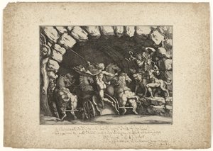 Pluto går in i underjorden av Pietro Sante Bartoli