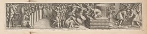 Soldater slog läger Constantinus, cum exercitu, ante Urbem Castra metatur (titel på objekt) Kejsar Konstantins historia (serietitel)