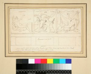 En vägg med tre panelspen) av Pietro Santi Bartoli
