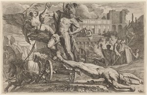 Achilles drar kroppen av Hector