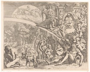 Allegorie ter ere van paus Innocentius X av Pietro Testa