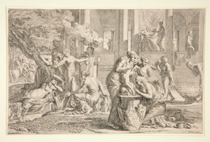 Achilles födelse och barndom av Pietro Testa