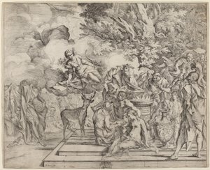 Offret av Iphigenia av Pietro Testa