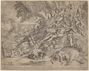 Venus och Adonis av Pietro Testa