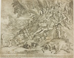 Venus och Adonis av Pietro Testa