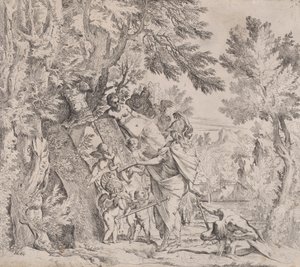 Venus ger vapen till Aeneas, ca. 1638-40. av Pietro Testa