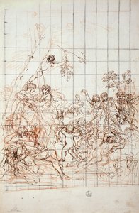 Studie för guldåldersfresk av Pietro da Cortona