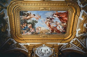Venus, Planets Fresco Cycle, av Pietro da Cortona (1596-1669), fresk, Pitti Palace, Venus Planetary Room, Florens
