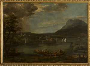 Landskap med Sankt Peters kallelse av Pietro da Cortona