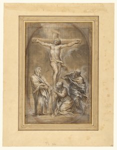 Kristus på korset med Jungfru Maria, Maria Magdalena och Sankt Johannes av Pietro da Cortona