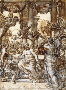 Cybele inför gudarnas råd, av Pietro da Cortona