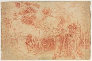 Romersk befälhavare som beordrar attack av Pietro da Cortona