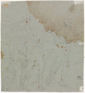 Skiss för Lot och hans döttrar, 1600-talet. av Pietro da Cortona