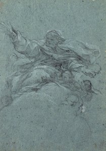 Studie av Gud Fadern av Pietro da Cortona