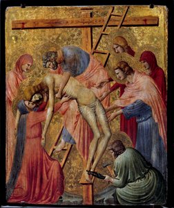 Pieta. ”” Korsets avsättning eller nedstigning”” Altartavla av Pietro da Rimini (1300-talets första hälft) Sön. 0,43x0,35 m.