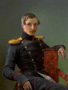 Porträtt av Andrei Nikolaevich Karamzin 1814-1854, 1836.