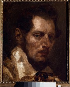 Självporträtt i Theodore Gericaults väg - olja på duk
