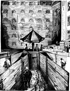 Illustration från boken Lenins Life, 1936. av Piotr Nicholaevich Staronosov