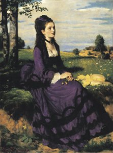Dam i violett av Pál Szinyei Merse