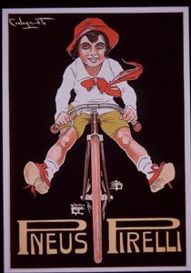 Pirelli cykelreklam av Plinio Codognato