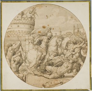 Horatius vid bron av Polidoro da Caravaggio