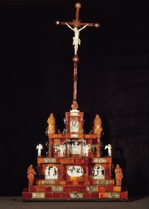 Bärbart altare, verkstad av Michael Redlin, Gdansk (trä, bärnsten och elfenben)