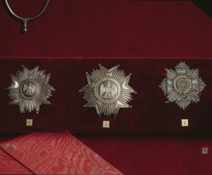 Prins Josef Anton Poniatowskis orden (1763-1813) (silver med silvertråd och paljetter) av Polish School