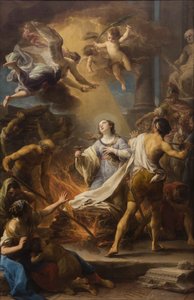 Den heliga Lucias martyrskap Pompeo Girolamo Batoni av Pompeo Batoni