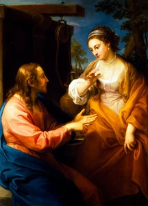 Kristus och kvinnan från Samaria av Pompeo Girolamo Batoni