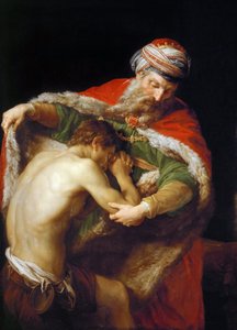 Liknelsen om den förlorade sonen - Pompeo Girolamo Batoni (1708-1787). Olja på duk av Pompeo Girolamo Batoni