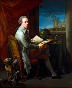 Par porträtt, Gentleman (på duk) av Pompeo Girolamo Batoni