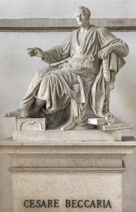 Staty av Cesare Beccaria, 1838 av Pompeo Marchesi