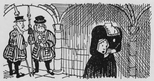 Spöke i Towern i London (litho) av Pont