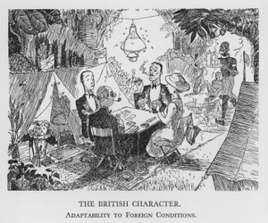 Den brittiska karaktären, anpassningsförmåga till främmande förhållanden (litho)