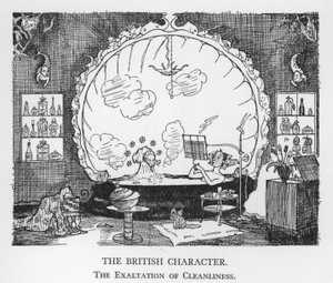 The British Character, The Exaltation of Cleanliness (litho) av Pont