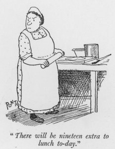 "Det blir nitton extra till lunch idag" (litho) av Pont