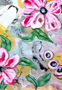 Livfull abstrakt blomsterkonst