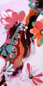 Livfull abstrakt blomsterkonst av Poonam Choudhary