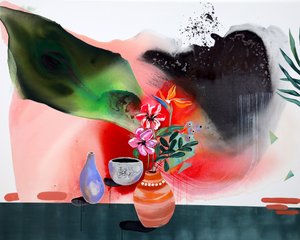 Livfullt tropiskt stilleben av Poonam Choudhary
