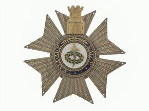 Badge, Order of the Tower and Sword, Portugal, General Sir Galbraith Lowry Cole av Portuguese School