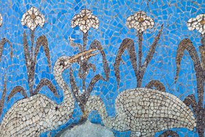 Fågeldesign (mosaik) av Portuguese School