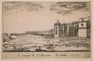 Jeronimos-klostret i Belem-distriktet, Portugal 1662 av Portuguese School