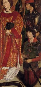 Saint Vincent, beskyddare av Lissabon och Henri the Navigator (1394-1460), grundare av en skola för navigatörer. Målning av 1500-talets portugisiska skola. Nationalmuseet för antik konst, Lissabon. Lissabons museum för antika konster av Portuguese School