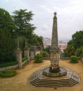 Sanctuary of Nossa Senhora dos Remedios obelisk, Lamego, Portugal. 1738 (granit)