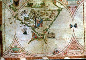 Magellansundet (vellum) av Portuguese School