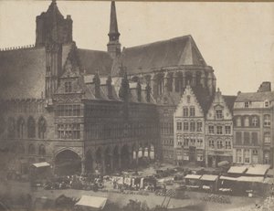 Salutorget i Ypres, ca. 1851. av Possibly by Louis Désiré Blanquart évrard.