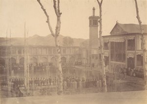 [Shahens palats, med respekt för ShahFete de Salam, Teheran, Iran [samma a..., 1840-60-talet.