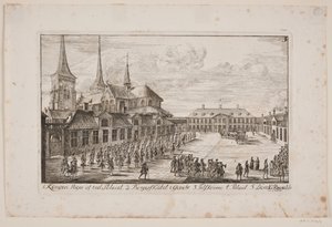 Domkyrkotorget i Roskilde av Poul Isac Grønvold